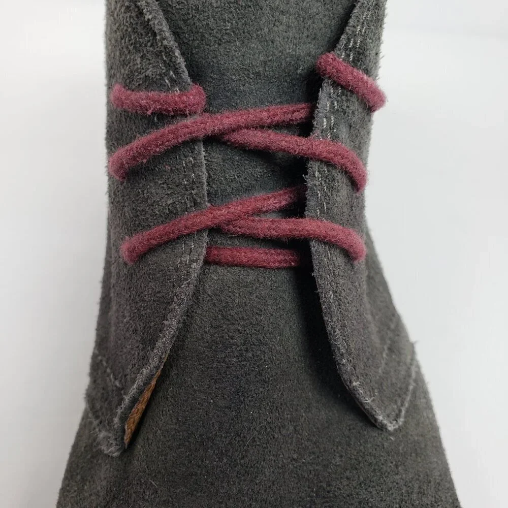 1901 Canyon Mens Size 9 Grey Black Suede Formal Casual Chukka Boots Shoes